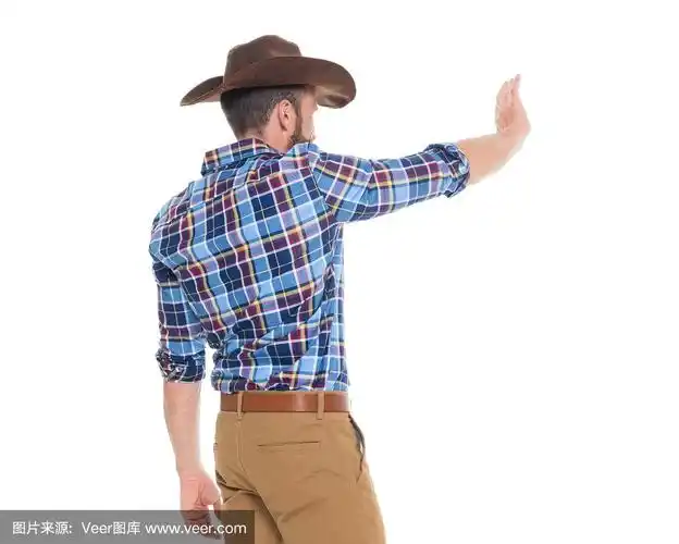 牛仔挥手的背影