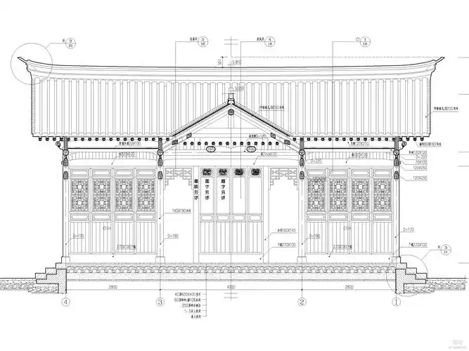 某景区中国古建筑施工图纸施工图下载