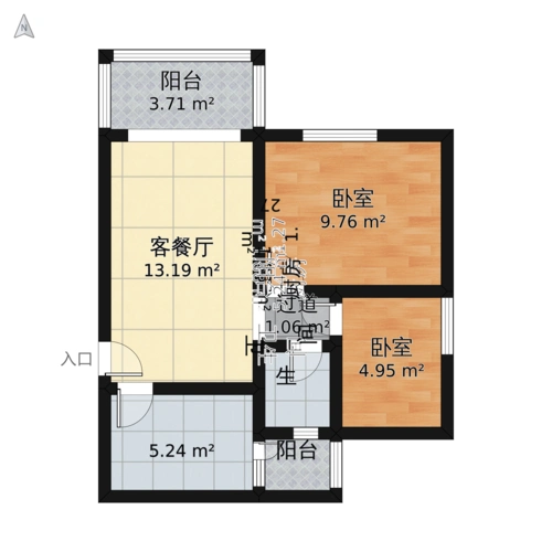 home设计的《明天的家》作品,设计理念是:小户型套二北欧极简风格搭配