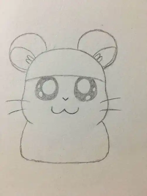 可爱的仓鼠简笔画 仓鼠简笔画吃瓜子