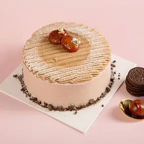 皇家美孚生日蛋糕法式栗子青岛地区同城配送