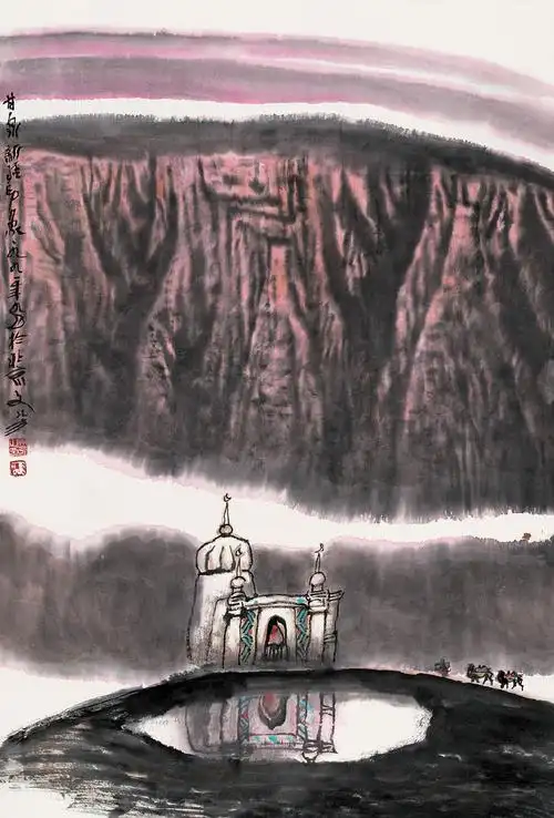 作品欣赏出版有《王文芳山水画选》等四种个人画集.