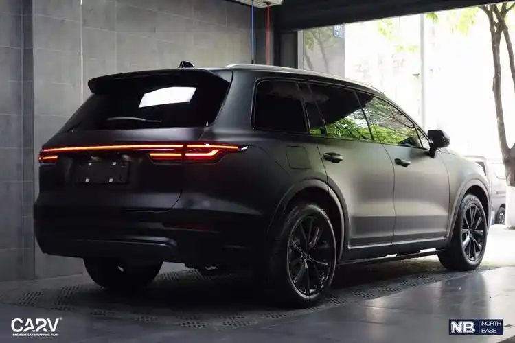 理想one全车卡孚carv改色膜绸缎黑