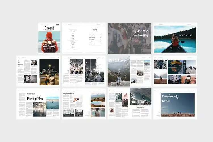 旅行摄影社交主题杂志模板 beyond magazine – 设计小咖