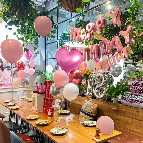 女孩过生日派对圣喜莱雪气球装饰创意ins场景房间布置背景墙女生