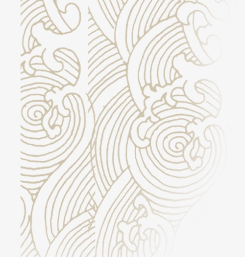 线条古风的海浪