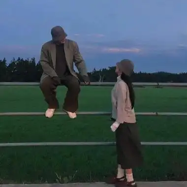 高清韩风双人情侣头像唯美情侣真人微信头像图片