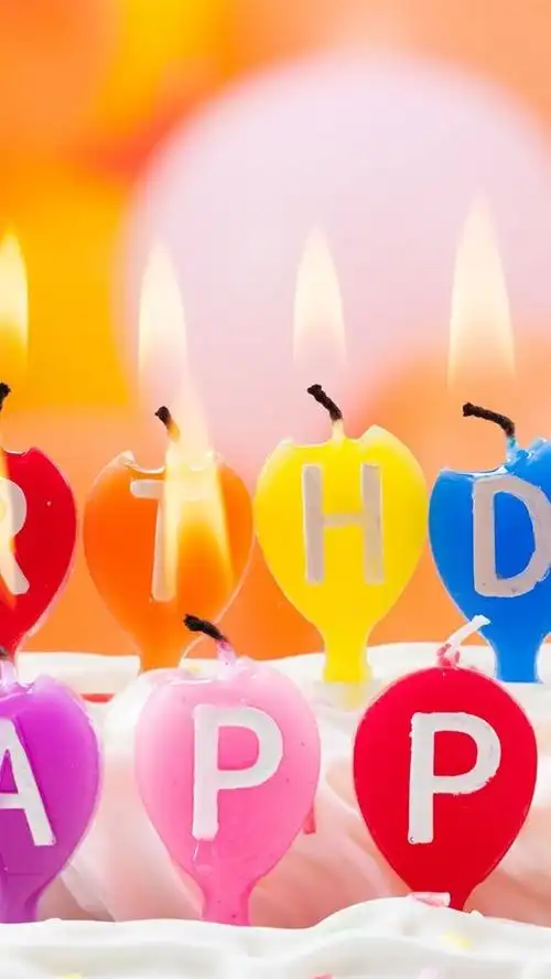 祝你生日快乐,蜡烛,烛光 iphone 壁纸