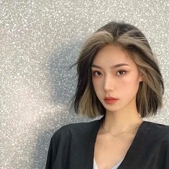 可a可酷短发挂耳染搭配女生一刀切小短发更是异常的吸引眼球好看96