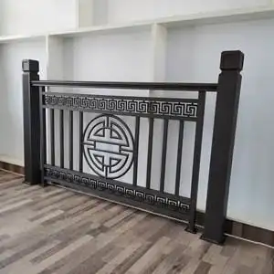 铝艺阳台护栏定做别墅欧式铝合金扶手围栏中式平台栏杆成都厂家