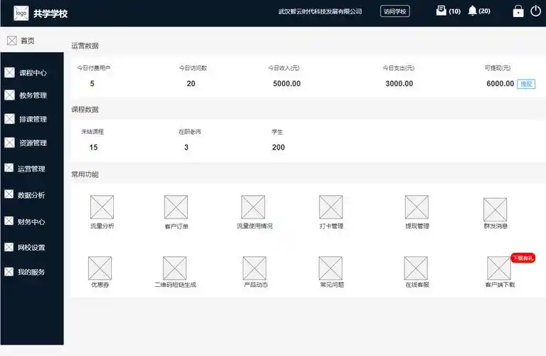 学校教育中小型培训机构后台管理系统原型