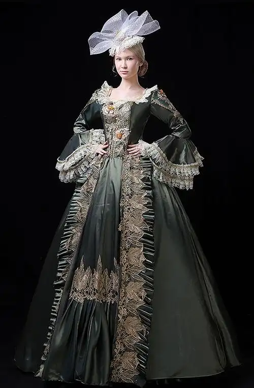 欧洲复古宫廷华尔兹舞蹈服假面舞会别墅轰趴庄园宴会公主贵族礼服淘宝