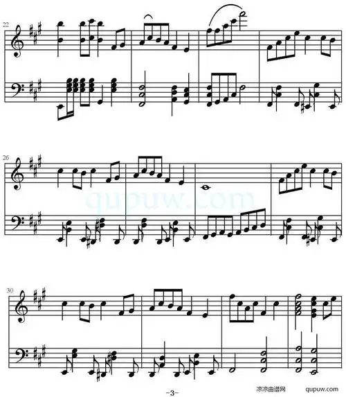 求《森林狂想曲》的小提琴五线谱f调