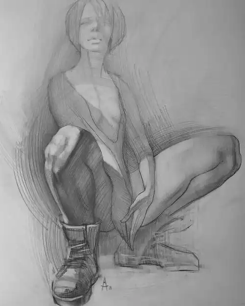 他人体素描让人欲罢不能,在ins吸粉40万,果然俄罗斯素描不是盖的