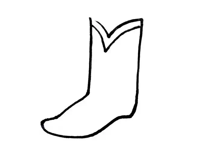 袜子简笔画图片(亲子简笔画鞋素材) - 赤虎壹号