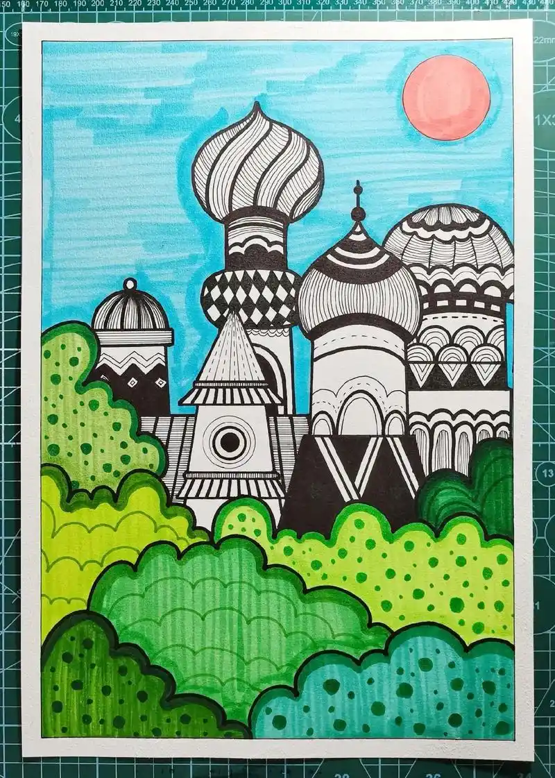 创意线描.#画画 #线描 #跟着抖音学画画 #马克笔手绘 马 - 抖音