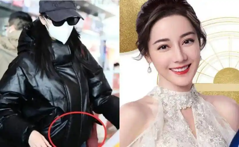 迪丽热巴现身机场小腹隆起,亲自推行李缓慢前行_网友_微博_小肚子