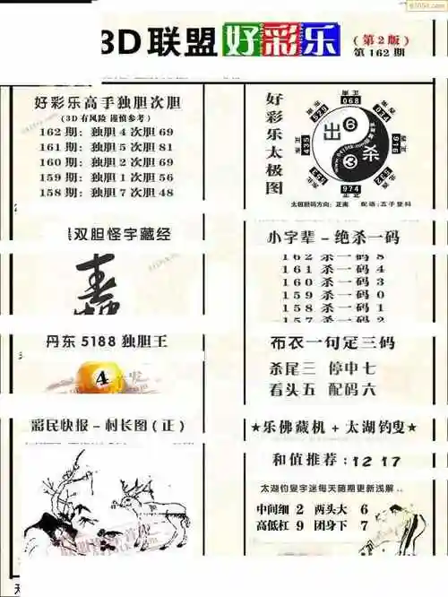 23年162期3d布衣图库图谜版总汇