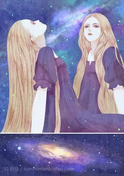 手绘插画唯美小清新森系文艺