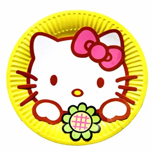 粘贴儿童diy手工手工制制作纸盘盘子卡通动物手工创意粘贴类