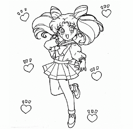 水蜜少女简笔画