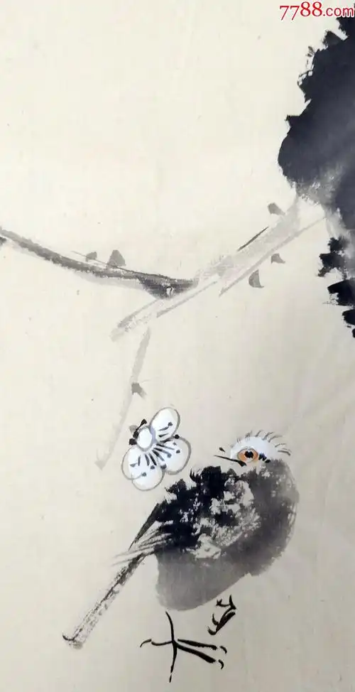 中美协,北京书协双料会员老铁三尺斗方写意小品:赏花图d142_花鸟国画