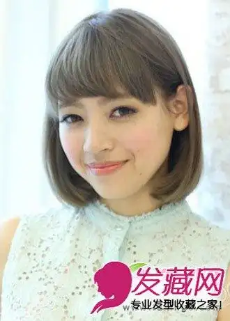 梨花头发型 > 经典梨花头的厚重感 星级直发梨花头(3) 导读:月牙刘海