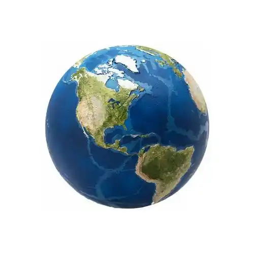 高清地球定位在南北美洲大陆以及大洋深处的板块裂缝png免抠图片素材