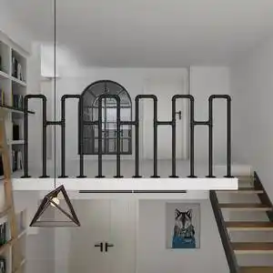 复古酒吧水管楼梯扶手护栏阁楼围栏室内外防护栏酒吧做旧楼梯扶手