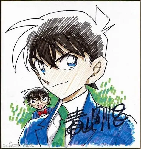 求青山刚昌名侦探柯南原画稿