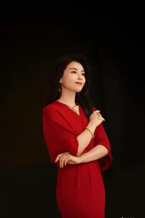 刘涛穿红裙现身尽显女人风采