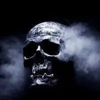 着火骷髅抽烟微信头像