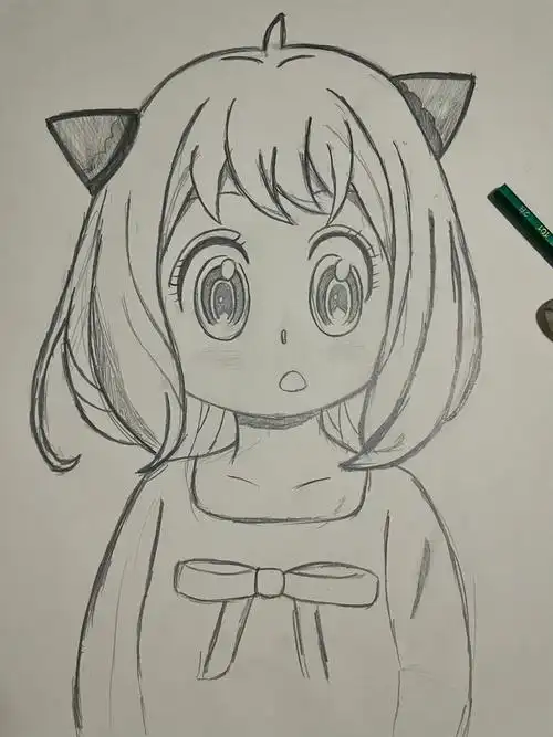 零基础学画画线稿手绘阿尼亚