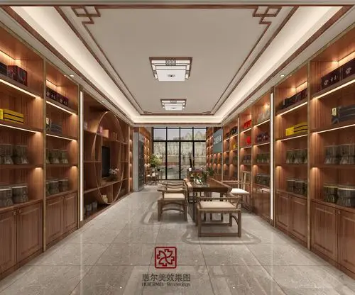 中药房全景空间表现欣赏设计制作