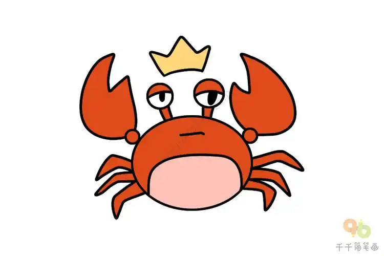 q版螃蟹简笔画画法_螃蟹简笔画