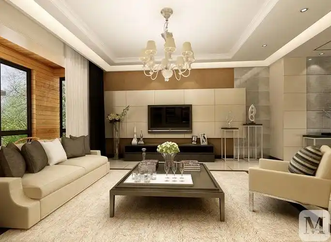 简约客厅背景墙装修效果图