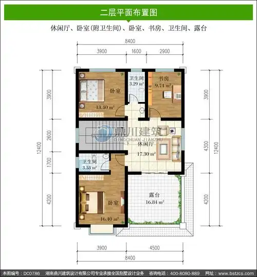 新农村二层实用小别墅施工图纸及效果图_两层自建房屋设计,鼎川建筑