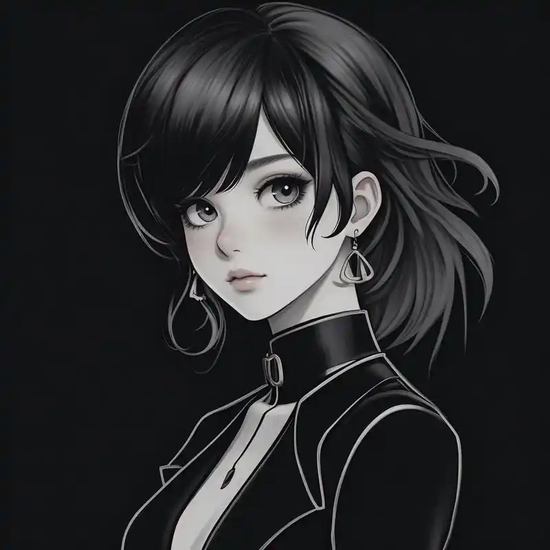 94黑色系女生头像,氛围感拉满99