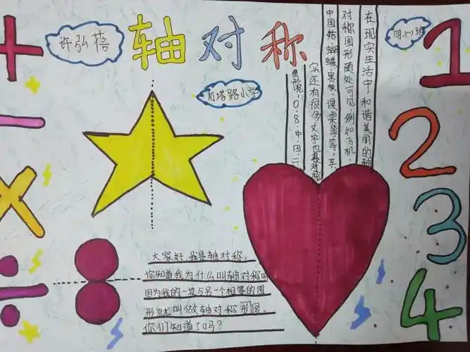 四年级数学轴对称手抄报简单又漂亮