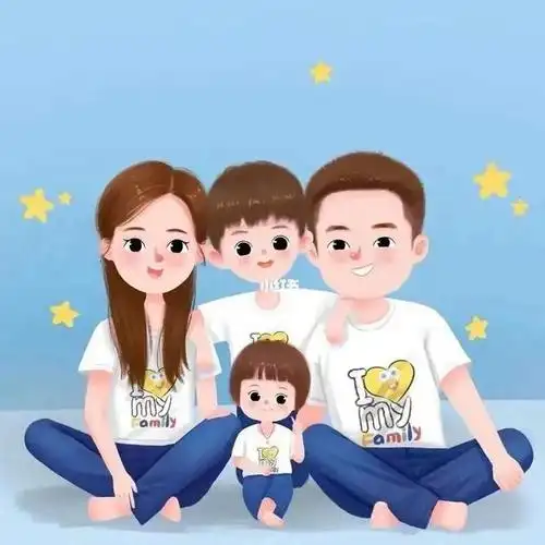 一家人在一起的文案,适合一家人温馨的文案(一家四口亲子头像来喽)