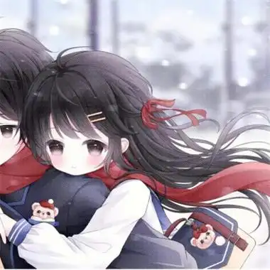 少女心二次元情侣头像