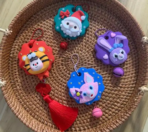 可爱小动物粘土挂件教程