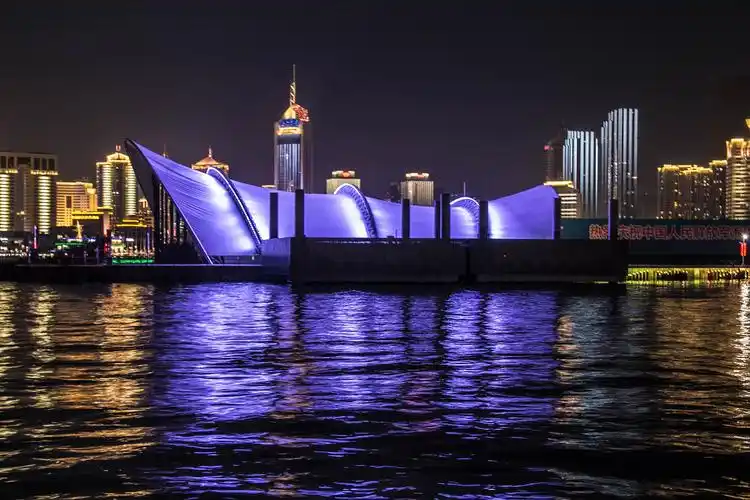 青岛奥帆中心看夜景