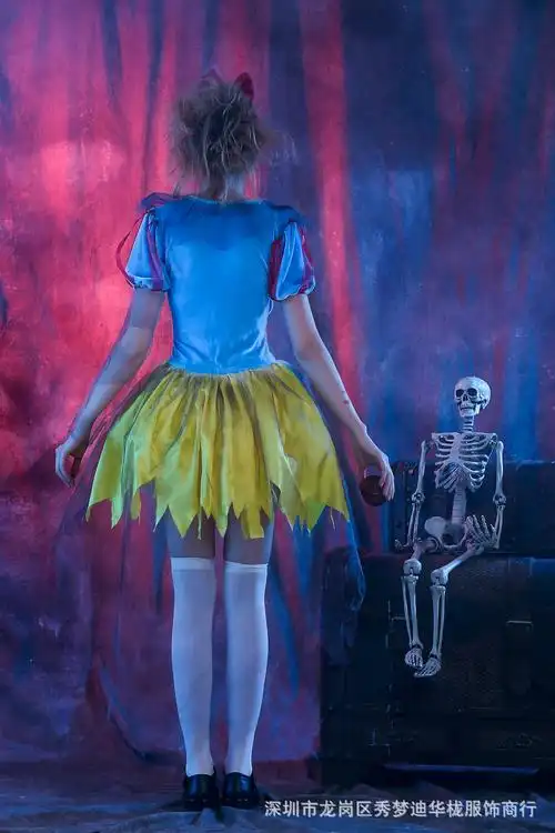 2019万圣节带血鬼衣恐怖女鬼服装血腥新娘医生护士女厨师公主服装