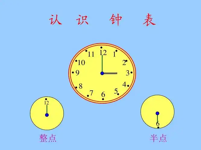 认 识 10   8 12 钟 2     表                 整点 半点