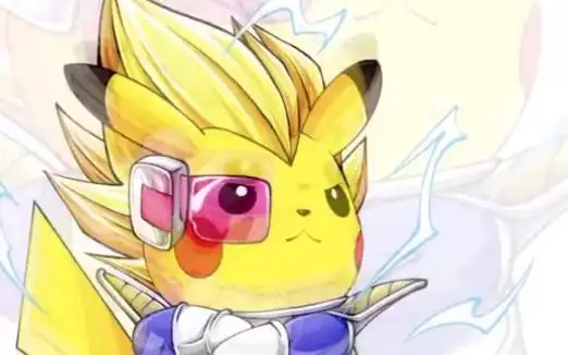皮卡丘绘画当皮卡丘成为超级赛亚人时