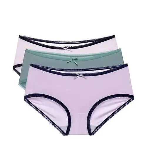 雅黛丽夏季女士内裤棉质低腰蝴蝶结平角裤3条装底裤dyk03008