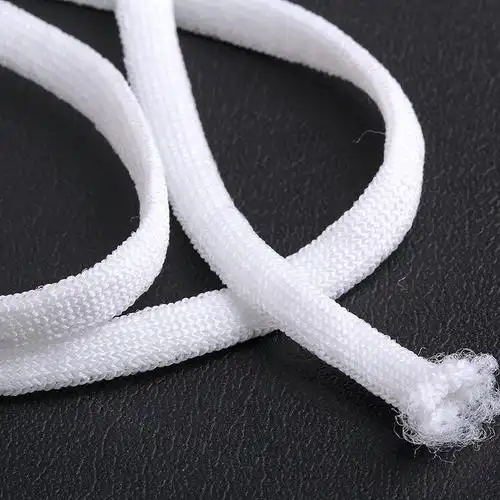 厂家批发口罩绳子3-5mm毫米圆形白色氨纶口罩耳带挂绳 一次性口罩