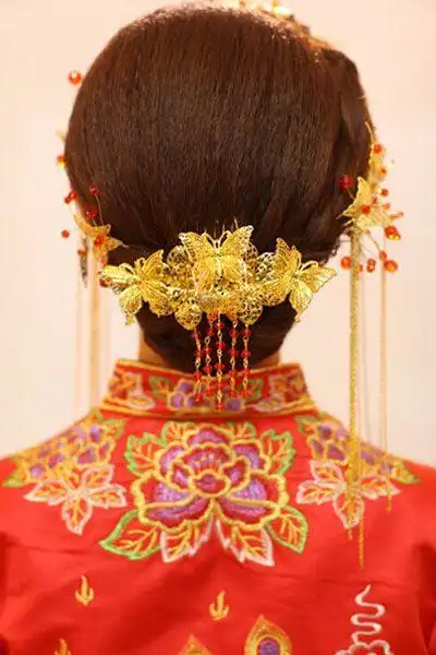 古装新娘盘头发图解,新娘图片,发型图片