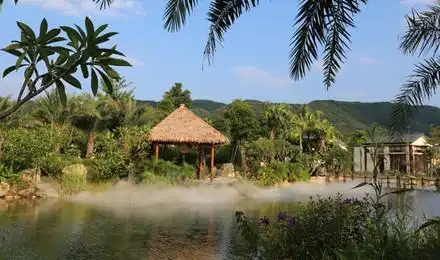 汕尾水底山温泉庄园 星空/香溪/联排别墅三选一1晚 双人早餐 私家泡池